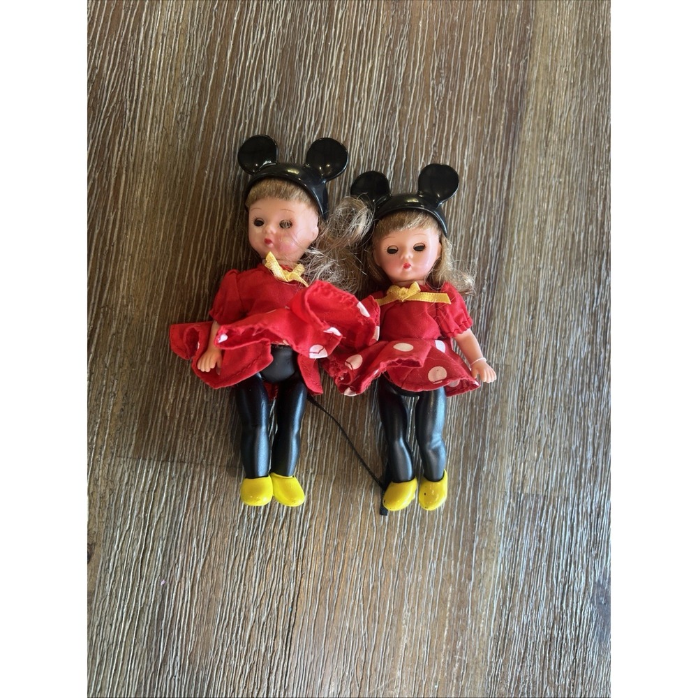 Vintage 2 McDonalds Madame Alexander Mickey/Minnie Mouse Doll 5 1/2in Happy Meal